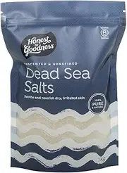 Honest to Goodness Unscented and Unrefined Dead Sea Salts, Unscented and Unrefined,