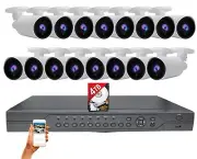 32 Channel 16 Bullet Security Camera Surveillance System 4TB Hard Drive