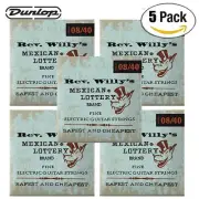 5-PACK Dunlop RWN0840 Rev Willy's Lottery Brand Electric Guitar Strings 8-40