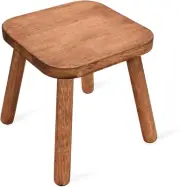 Solid Wood Natural Melamine Brown Small Wooden Foldable Bench Seat Seating Stool
