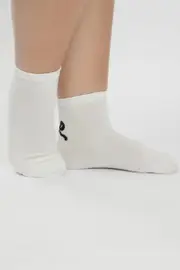 White Bow Print Socks