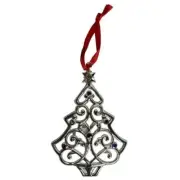 Lenox Sparkle And Scroll Multi-Crystal Tree Silverplate Christmas Tree Ornament