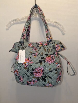 Vera Bradley Women's Cotton Glenna Satchel Purse Rosy Outlook