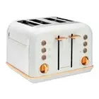 Morphy Richards 4 Slice Bread Toaster 1880W Accents Rose Gold Ocean Grey