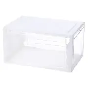 6PCS PMMA Shoe Display Case 14.17x10.63x7.87 Inch PP White Magnetic Front Door