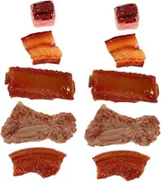 WESIEVYA Artificial Pork Ribs 10pcs Decorative Kitchen Display Props for BBQ Fans