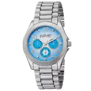 Womens August Steiner AS8150SS Day/Date GMT Blue Dial Silver-tone Bracelet Watch