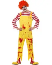 Fast Food Kreepy Killer Clown Mens Costume
