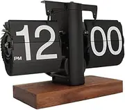 Digital Flip Down Clock Retro Automatic Turning Battery Operated Mechanical Clock for Home Room Office Decoration
