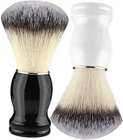 2Pcs Soft Hair Shaving Brush for Men Portable Barber Brush for Facial Cleansing Hair Cutting Stylish Design for Grooming Exfoliation