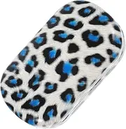 [HAWILLOSCH] Cute Faux Suede Lens Case for Contacts Compact Travel Storage Box Removal Tool Blue