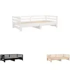 Solid Wood Pine Pull-out Day Bed Sleepover Bed Sofa Bed Multi Colours vidaXL