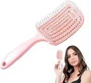 Curved Vented Hair Brush, Hair Dryer Hair Brush with Ventilation Hole | Hair Styling Curved Dryer Comb, Quick Drying Hairdressing Hammer Brushes, Straight Volume Comb for Men, Women, Adults