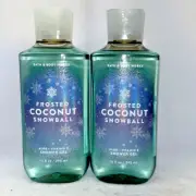 2 Frosted Coconut Snowball Shower Gel Bath & Body Works 10 oz