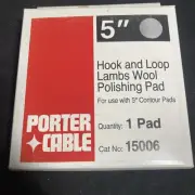 Porter Cable 5” hook and loop lambs wool polishing pad 15006