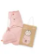 [媽媽餵] 睡睡熊蠶寶寶抗菌包巾禮盒組 粉色