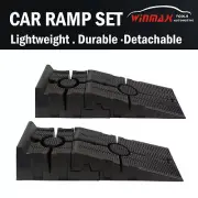 Pair Portable Rhino Ramps Vehicle Ramp for Car Servic Wheelchair Threshold Ramp