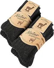 [CAOZITOU] 4 Pairs Alpaca Socks Men Women Wool Socks Men Extra Warm Winter Socks Fluffy Knitted Thermal Socks