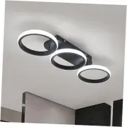 Modern LED Ceiling Light, 3-Round Rings Flush Mount Ceiling Light 30W 6000K