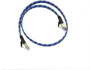 OSALADI 1m 7 Ethernet Cable Nylon Braiding Connectors High-Speed 10gbps Network Cable for Router Modem