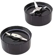 Replacement Parts for Magic Bullet Blender 250W,2 Pcs Set Cross Blade/Flat Blade Mixer Replacement Accessories,Compatible with Magic Bullet MB-1001 Blenders
