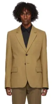 NWT $1.7k runway Ann Demeulemeester FW20 Morris Jacket, L, made in Italy, SSENSE