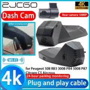 4K DVR Dash Cam Camera for Peugeot 508 R83 3008 P84 5008 P87 Citroen C5 Aircross