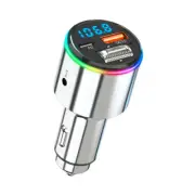 Bluetooth 5.3 Car FM Transmitter Adapter PD Charger AUX MP3 Player Handsfree Kit