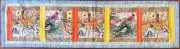 Quilted Song Birds Table Runner 13.75”x52” Blue Backing Birdhouse Cardinal Robin