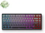G75 Pro Wireless Mechanical Keyboard, 75% Layout, Gasket Mounted, 5 Layers Dampening, RGB Backlit, 2.4GHz/BT/Wired Tri-Mode, Hot Swappable (Matcha Latte Switch) (Black)