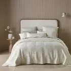 Bianca Kamala Embossed Bedspread Coverlet Comforter Set Cream Double
