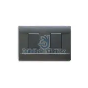 Ave Plaque Technopolymer 2 Modules Separate Sandblast Grey Black 45P002GN Series