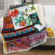 Mandalas and Flowers Cool Messy Design Throw Blanket