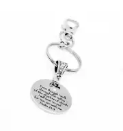 23rd Psalm Charm Keychain, Psalm 23 4, I Fear No Evil, God Is With Me, Scripture