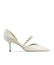 pointed high heels 36.5 Latte/White
