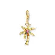 Buy Charm Pendant Palm Tree Gold Multicoloured Stone by Thomas Sabo online - THOMAS SABO Australia