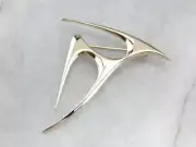 Modernist Abstract Gold Pin