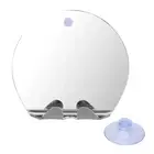 Fogless Shower Mirror Round Shape Anti Fog Wall Hanging Bathroom Shaving Mir DSO