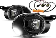 2 X LED Fog Light Assembly For VW, Compatible For Jetta Mk6, Compatible For Tiguan EOS, Compatible For Touran 30W 8000LM Car Front Bumper Canbus Fog Lamp 9006 12V(WHITE)