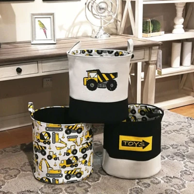 Toy Storage Bin Boys Nursery Decor Nursery Hamper Toy Organizer Laundry Basket