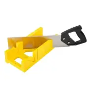 GreatNeck BSB14 12 Inch Mitre Box With 14 Inch Back Saw, Reinforced Steel Bac...