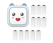 Mini Thermal Printer Multifunction Portable Sticker Maker Instant Photo Inkless Printing Support BT Connection for Smartphone with 11 Paper Roll 57mm Compa