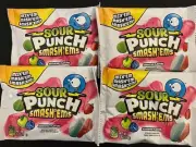 NEW!! SOUR PUNCH BITES Assorted Flavors SMASH'EMS Gummi Candy - 4 BAGS