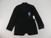 Stafford Suit Jacket Mens 40 Reg Classic Fit Black Coolmax Ecomade Wool Blend