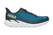 Hoka One One Men's Clifton 8 Running Shoes (Blue Coral/Butterfly)