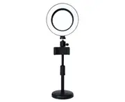 6 Inch LED Ring Light Desktop Photography Fill Light with Mobile Phone Holder Beauty Fill Light