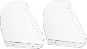 MINAOLULUS 2Pcs Transparent Wall Mounted Floating Corner Shelf for Home Speaker Display Rack for Collectibles Books Artwork and Plants Elegant Corner Storage