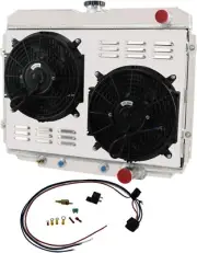 3 Row All Aluminum Radiator Shroud Fan For 1967-1970 Ford Mustang XR-7 V8 2
