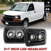 Pair 5x7" 7x6" LED Headlights Hi/Lo Sealed For Chevy Express Cargo Van 1500 3500 (for: Volkswagen)