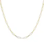 Zoe Chicco 14K Yellow Gold Heavy Metal Small Paperclip Link Chain Necklace, 16